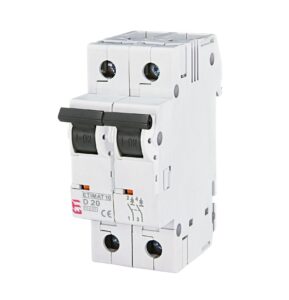Автоматичний вимикач ETI ETIMAT 10 2P D 10kA 0.5А-40A