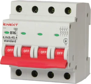Автоматичний вимикач e.mcb.stand.45.4 4P В 4.5kA 16А